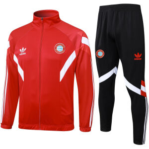 Mens Bayern Munich Jacket + Pants Training Suit Red 2024/25