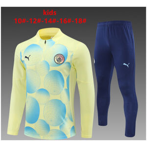 Kids Manchester City Training Suit Yellow 2024/25