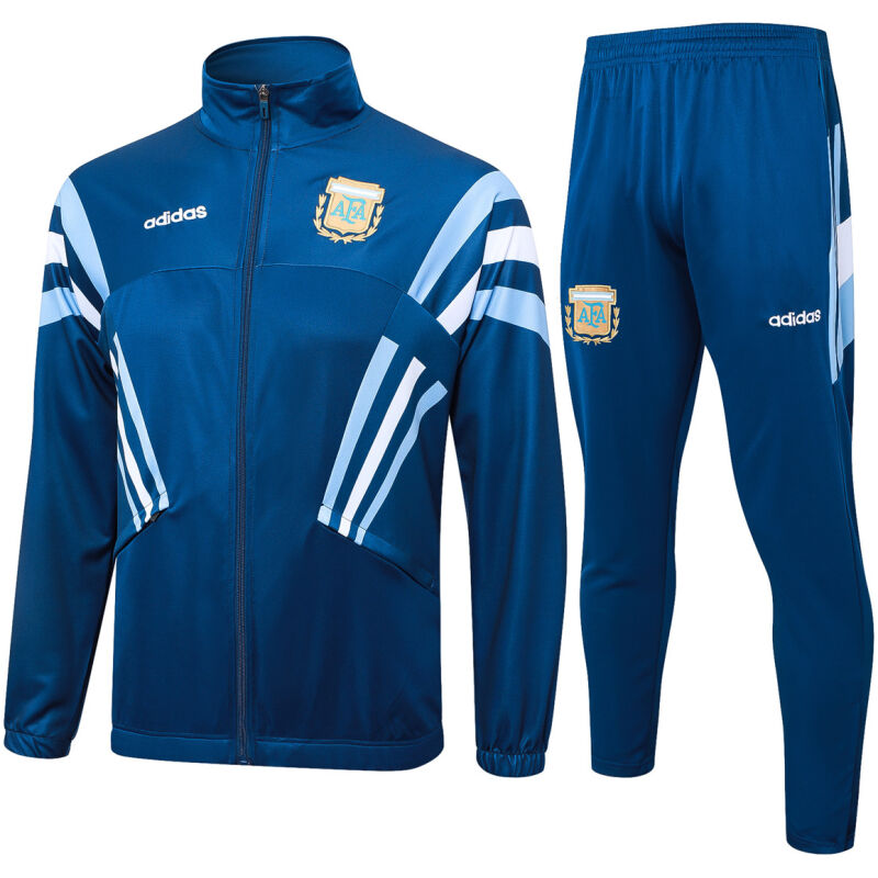 Mens Argentina Jacket + Pants Training Suit Blue 2024