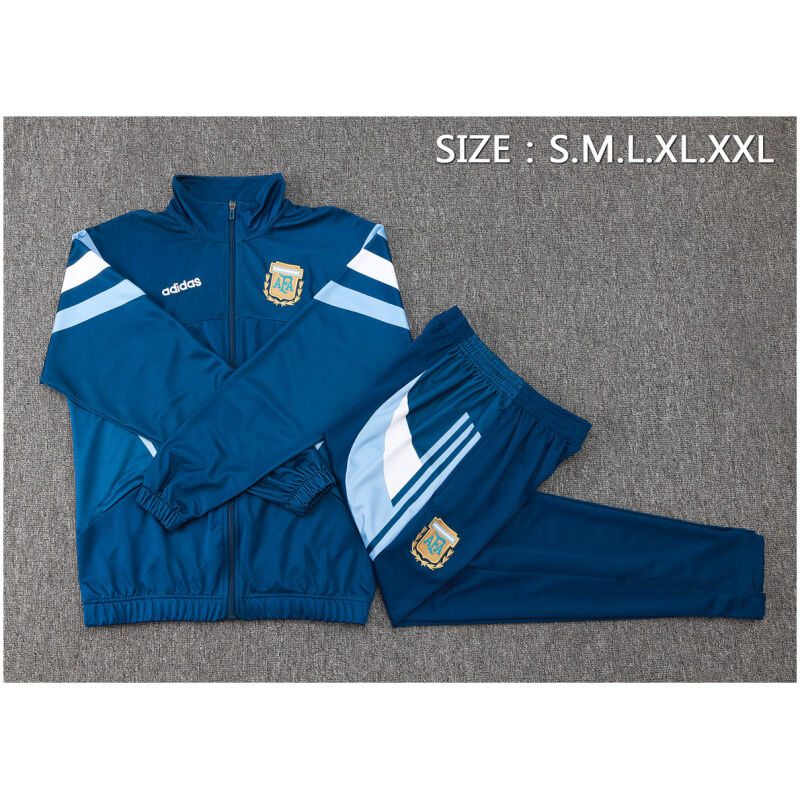 Mens Argentina Jacket + Pants Training Suit Blue 2024