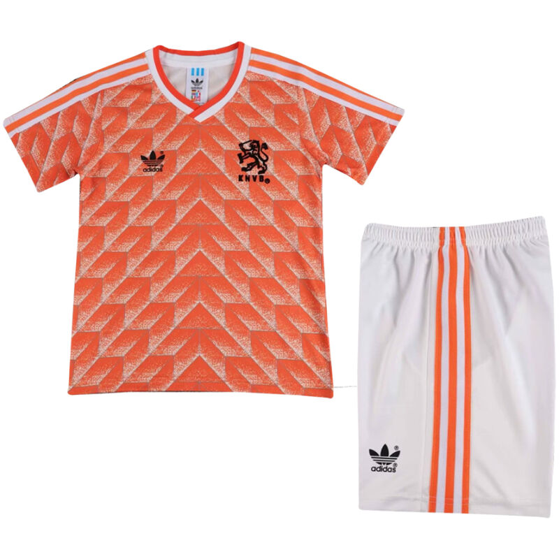 Kids Retro Netherlands Home Jersey 1988