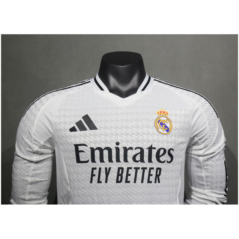 Mens Real Madrid Home Authentic Jersey Long Sleeve 2024/25 – Match