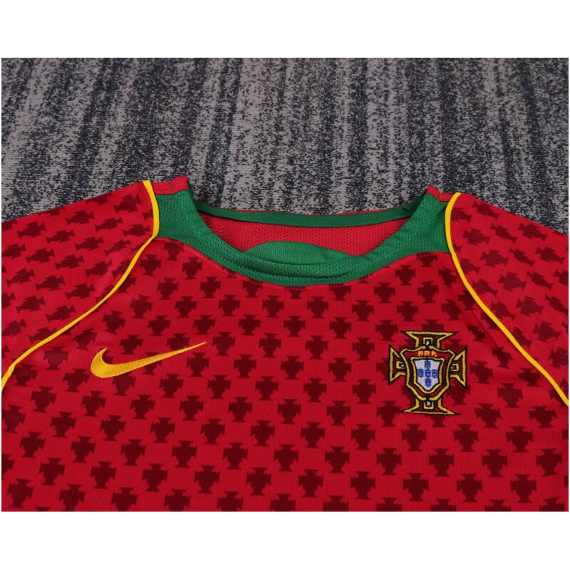 Kids Retro Portugal Home Jersey 2004