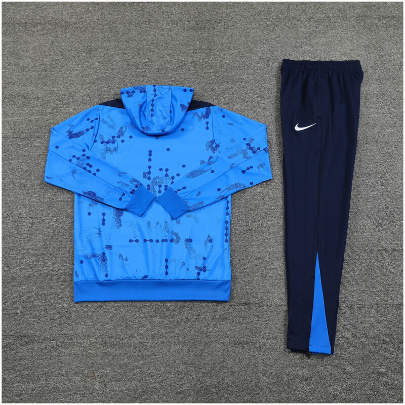 Mens Chelsea Hoodie Sweatshirt + Pants Training Suit Blue Patterns 2024/25