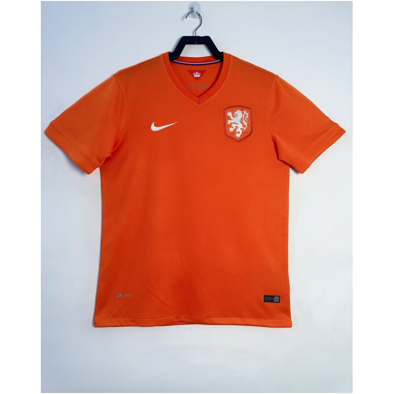 Mens Netherlands Retro Home Jersey 2014