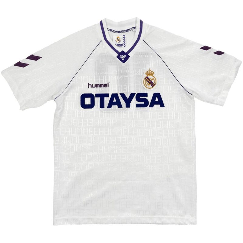 Mens Real Madrid Retro Home Jersey 1990/92