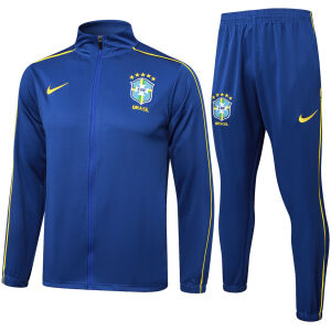 Mens Brazil Jacket + Pants Training Suit Blue 2025