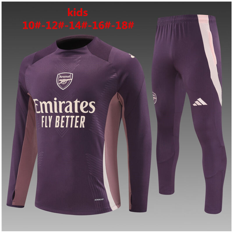 Kids Arsenal Training Suit Purple 2024/25