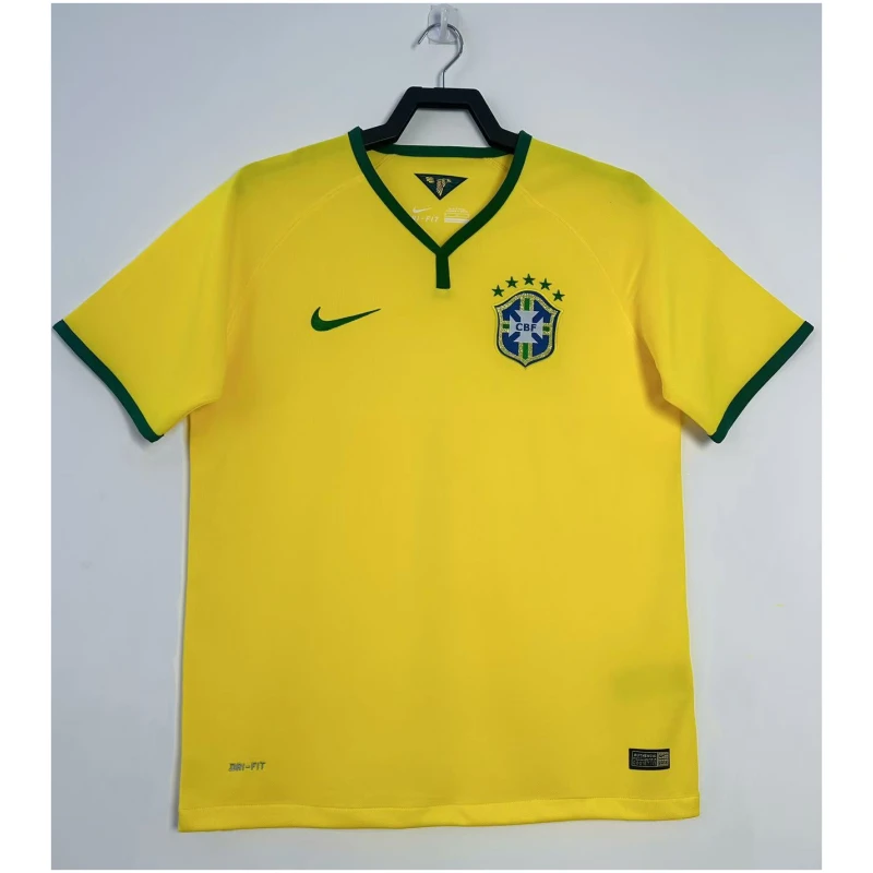 Mens Brazil Retro Home Jersey 2014