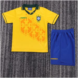 Kids Retro Brazil Home Jersey 1994