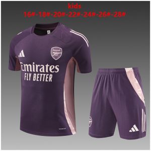 Kids Arsenal Short Training Suit Purple 2024/25